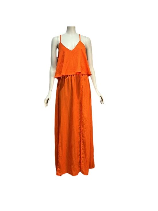 Zingara Dresses & Skirts - Zingara Orange Layered Look Maxi Dress Size 2